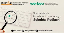 Specjalista ds. koordynacji monitoringu - praca stacjonarna w Sokołowie Podlaskim
